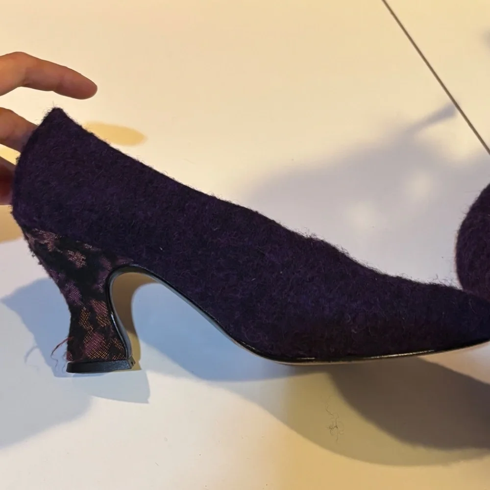 Furry 80s inspired purple Fluevogs - Sz 7 - Picture 8 of 11